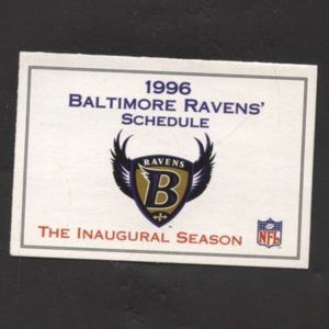 1996 BALTIMORE RAVENS INAUGURAL SEASON  SCHEDULE